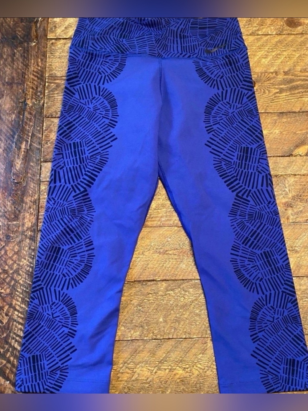 Women’s Nike Royal Blue Patterned Active Leggings (Size S)